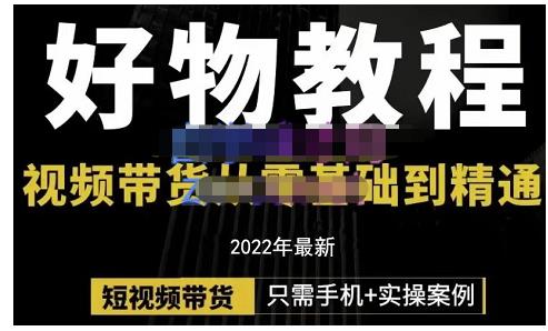 锅锅老师好物分享课程：短视频带货从零基础到精通，只需手机 实操-天天资源网