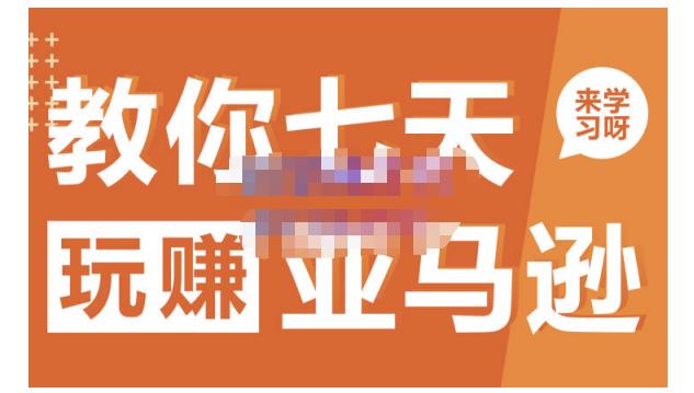 晟尧跨境·教你七天玩赚亚马逊，教你轻松玩赚亚马逊，适合小白学习-天天资源网