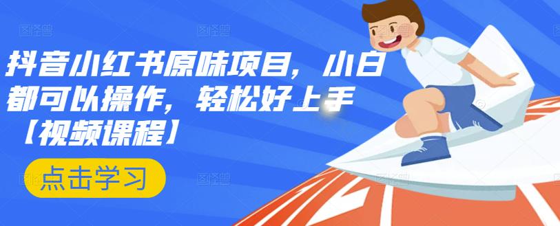 抖音小红书原味项目，小白都可以操作，轻松好上手【视频课程】-天天资源网