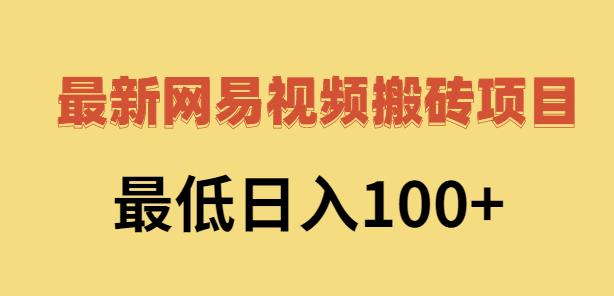 2022网易视频搬砖赚钱，日收益120（视频教程 文档）-天天资源网
