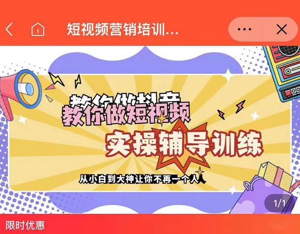 蕊总很忙·短视频营销培训实操课教你快速入门，教你做抖音短视频-天天资源网