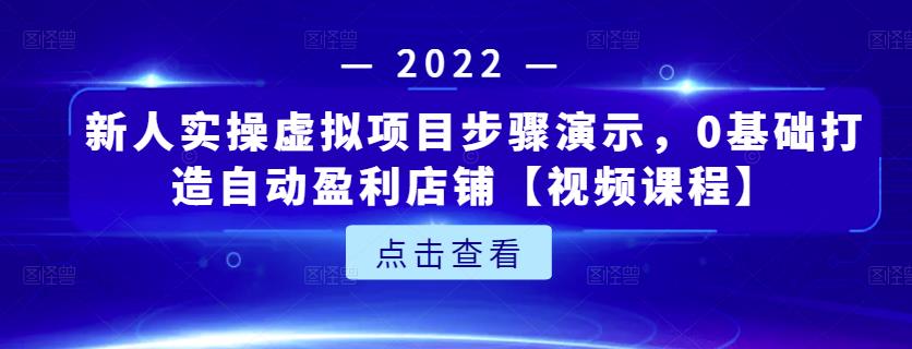 新人实操虚拟项目步骤演示，0基础打造自动盈利店铺【视频课程】-天天资源网