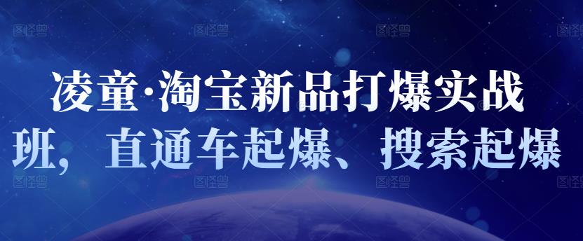 凌童·淘宝新品打爆实战班，直通车起爆、搜索起爆-天天资源网