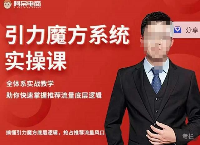 阿呆-引力魔方系统实操课，全体系实战教学，助你快速掌握推荐流量底层逻辑-天天资源网