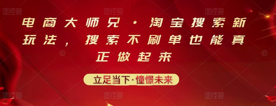 电商大师兄·淘宝搜索新玩法，搜索不刷单也能真正做起来-天天资源网