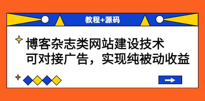 博客杂志类网站建设技术，可对接广告，实现纯被动收益（教程 源码）-天天资源网