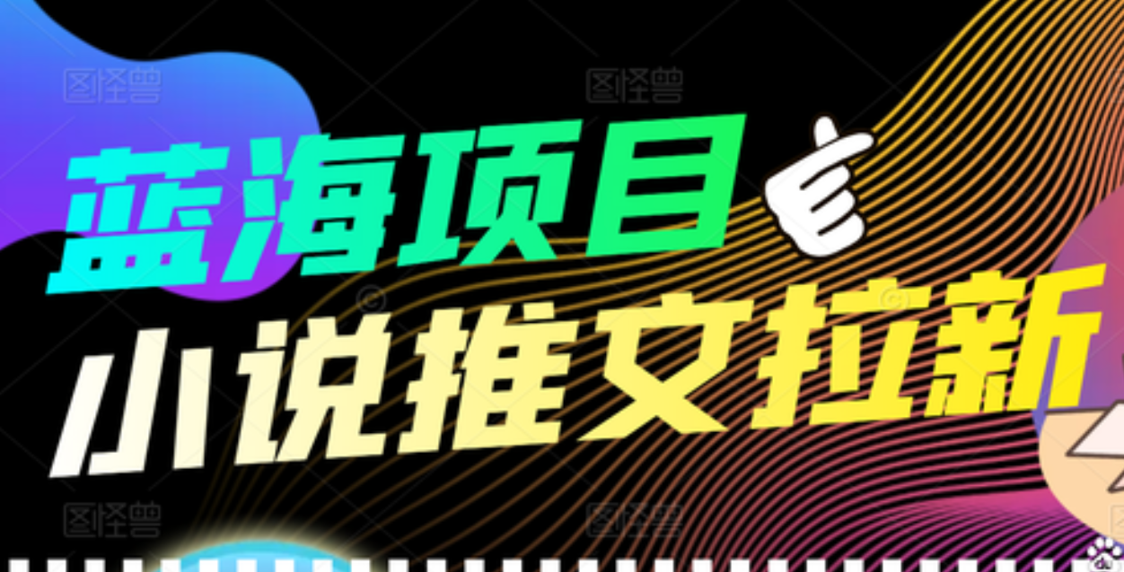 【高端精品】外面收费6880的小说推文拉新项目，个人工作室可批量做-天天资源网
