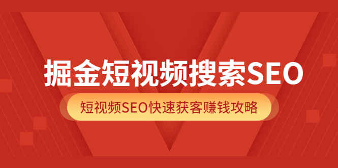 掘金短视频搜索SEO，短视频SEO快速获客赚钱攻略（价值980）-天天资源网