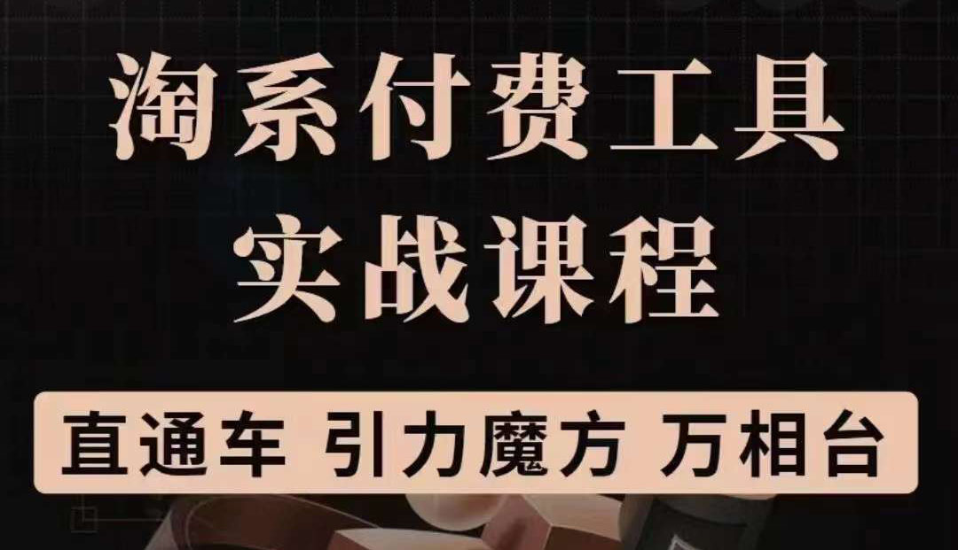 淘系付费工具实战课程【直通车、引力魔方】战略优化，实操演练（价值1299）-天天资源网