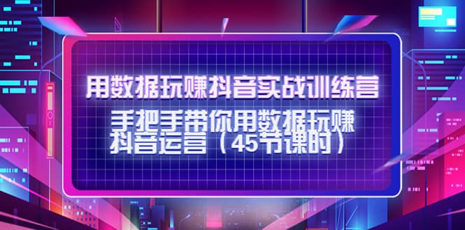 用数据玩赚抖音实战训练营：手把手带你用数据玩赚抖音运营（45节课时）-天天资源网
