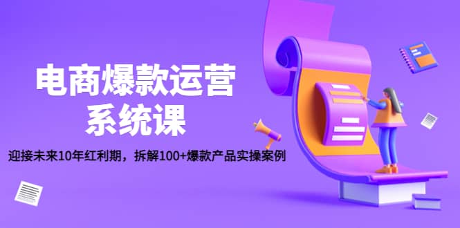 电商爆款运营系统课：迎接未来10年红利期，拆解100 爆款产品实操案例-天天资源网