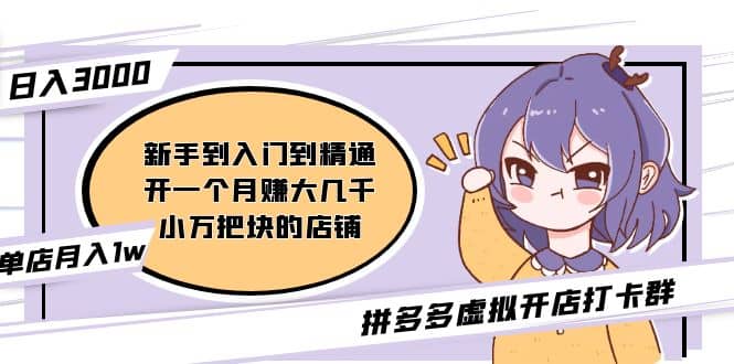 拼多多虚拟开店打卡群：入门到精通（昨日群里有小伙伴3000 ）2月26更新-天天资源网
