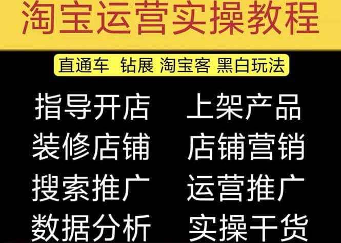 2023淘宝开店教程0基础到高级全套视频网店电商运营培训教学课程（2月更新）-天天资源网