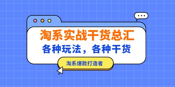 淘系实战干货总汇：各种玩法，各种干货，淘系爆款打造者-天天资源网