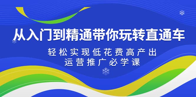 从入门到精通带你玩转直通车：轻松实现低花费高产出，35节运营推广必学课-天天资源网
