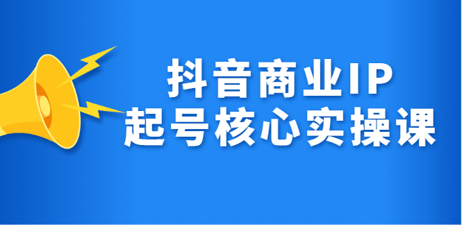 抖音商业IP起号核心实操课，带你玩转算法，流量，内容，架构，变现-天天资源网