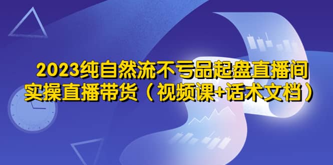 2023纯自然流不亏品起盘直播间，实操直播带货（视频课 话术文档）-天天资源网