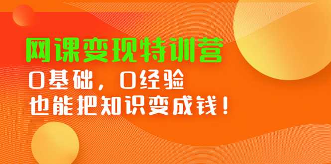 网课变现特训营，0基础，0经验也能把知识变成钱-天天资源网