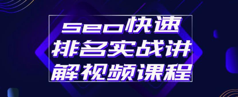 seo快速排名实战讲解视频课程，揭秘seo快排原理-天天资源网