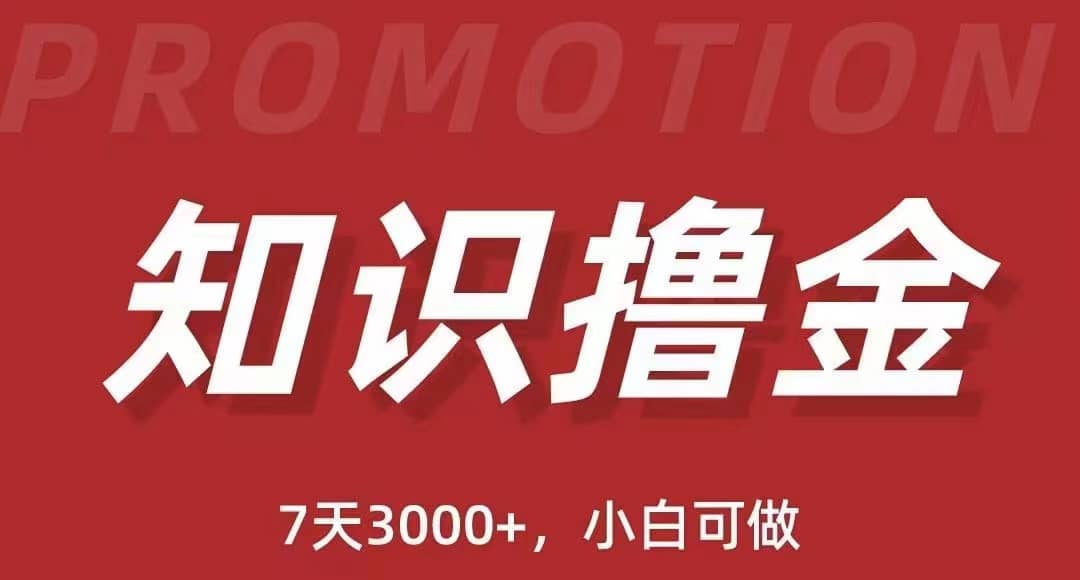 抖音知识撸金项目：执行力强当天见收益(教程 资料)-天天资源网
