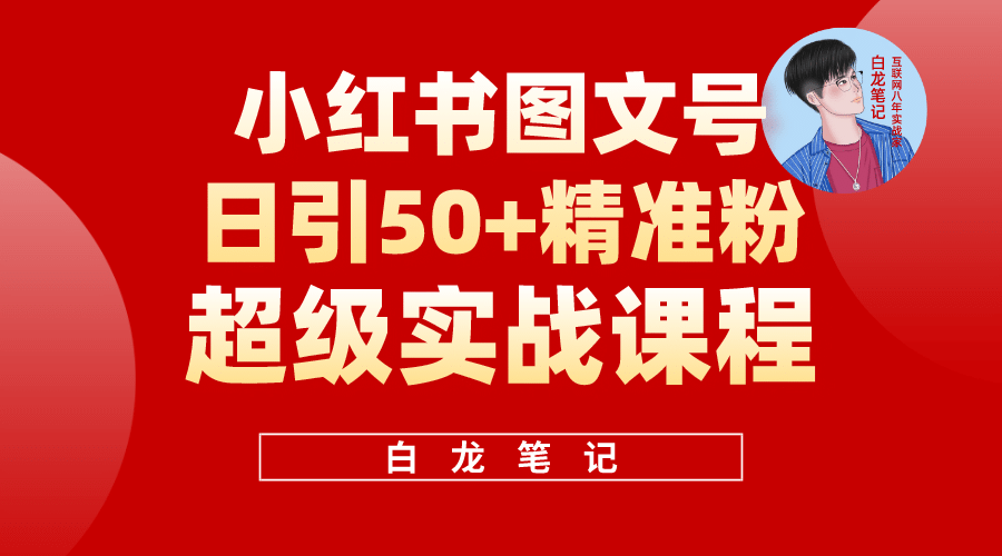 小红书图文号日引50 精准流量，超级实战的小红书引流课，非常适合新手-天天资源网