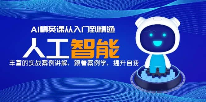 AI精英课从入门到精通，丰富的实战案例讲解，跟着案例学，提升自我-天天资源网