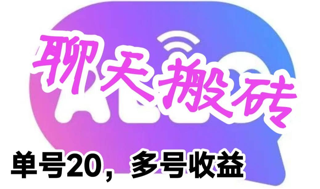 最新蓝海聊天平台手动搬砖，单号日入20，多号多撸，当天见效益-天天资源网