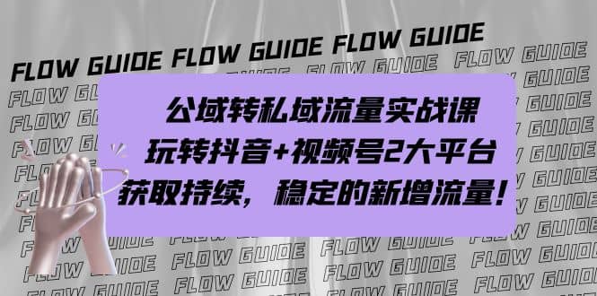 公域转私域流量实战课，玩转抖音 视频号2大平台，获取持续，稳定的新增流量-天天资源网