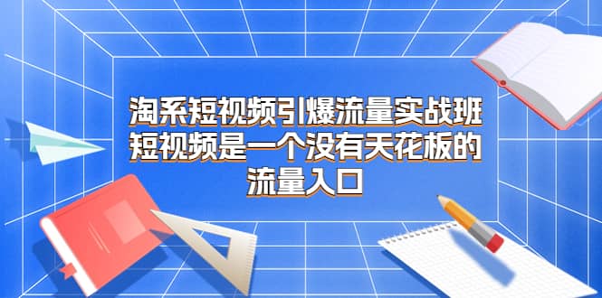 淘系短视频引爆流量实战班，短视频是一个没有天花板的流量入口-天天资源网