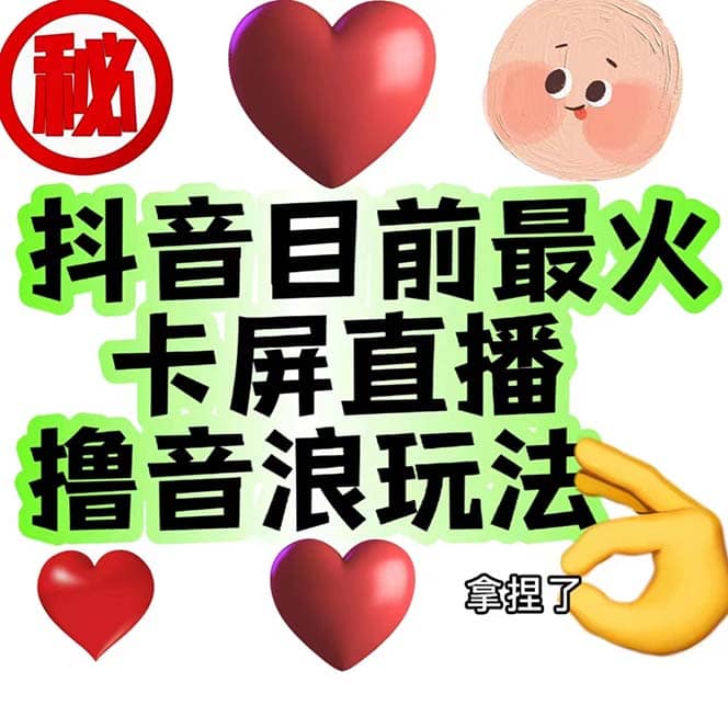 外面收费1980抖音卡屏直播玩法 一个抖音号可以撸几百到几千不等【详细玩法】-天天资源网