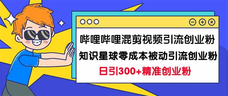 哔哩哔哩混剪视频引流创业粉日引300 知识星球零成本被动引流创业粉一天300-天天资源网