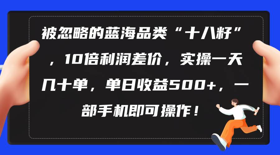 被忽略的蓝海品类“十八籽”，10倍利润差价，实操一天几十单 单日收益500+-天天资源网