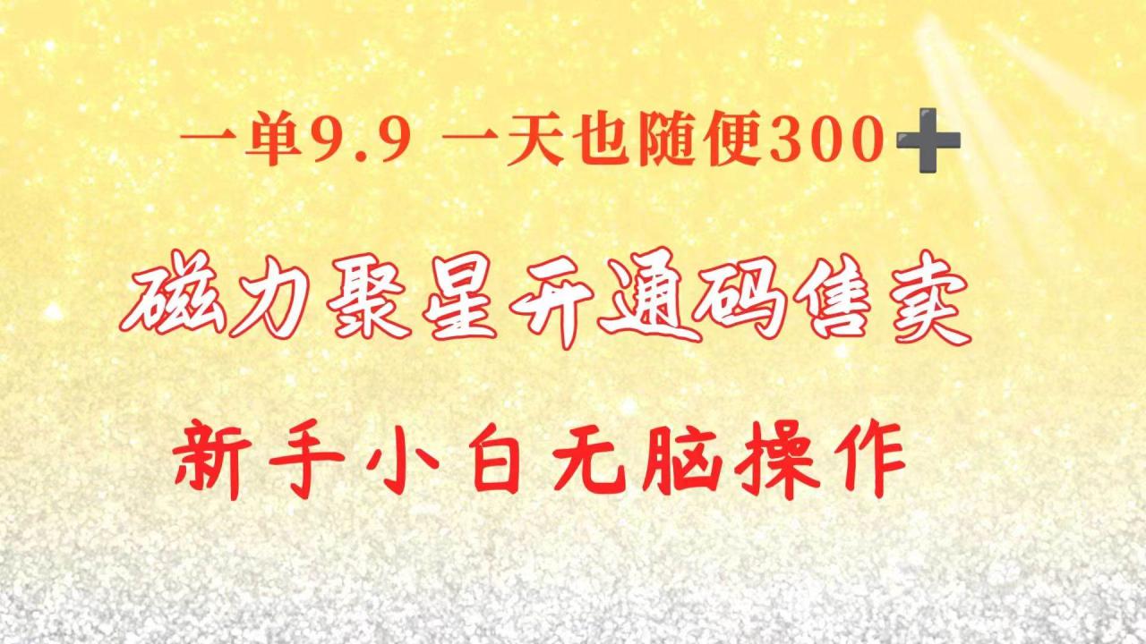 快手磁力聚星码信息差 售卖  一单卖9.9  一天也轻松300+ 新手小白无脑操作-天天资源网