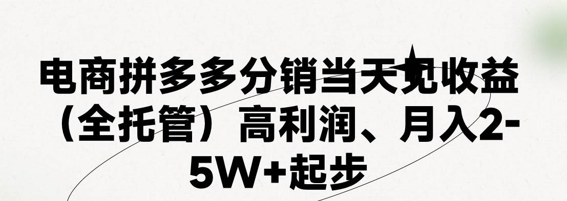 最新拼多多模式日入4K+两天销量过百单，无学费、 老运营代操作、小白福…-天天资源网