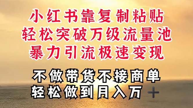 深层揭秘小红书，靠复制粘贴，一周突破万级流量池，无脑搬运，暴力引流…-天天资源网