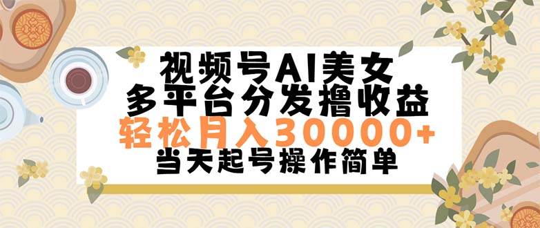 视频号AI美女，轻松月入30000+,操作简单轻松上手-天天资源网