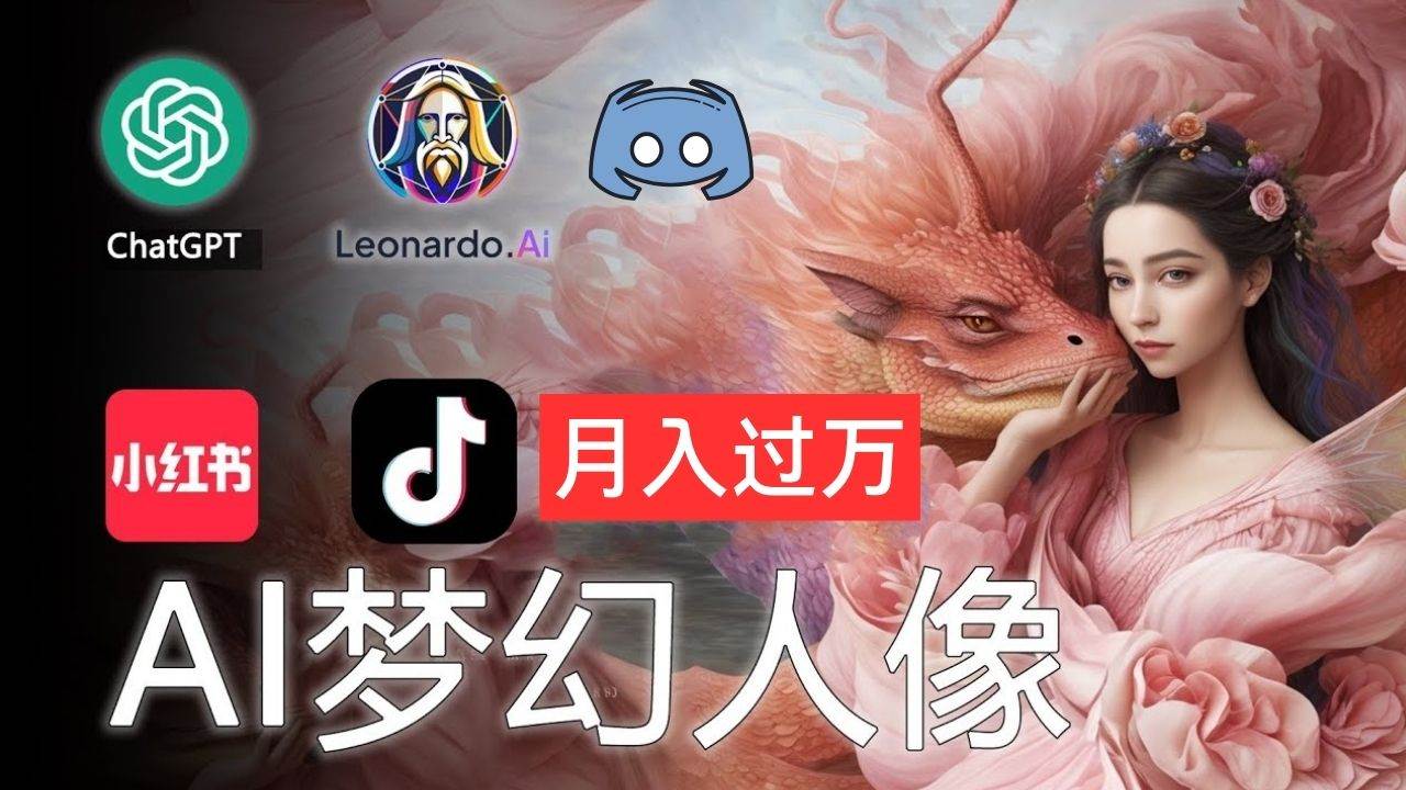 AI摄影梦幻人像：零基础也能月入过万的秘密-天天资源网