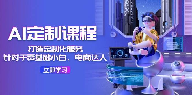 AI-定制课程，打造 定制化服务（针对于零基础小白、电商达人）36节课-天天资源网