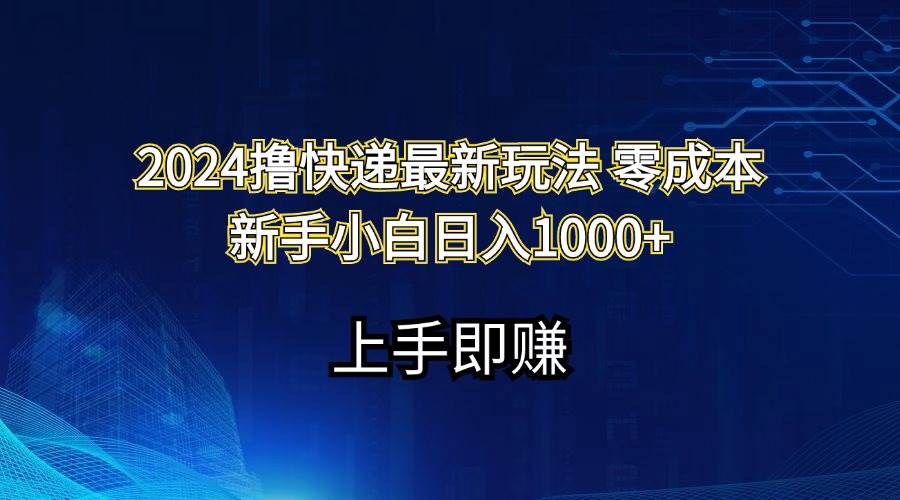 2024撸快递最新玩法零成本新手小白日入1000+-天天资源网