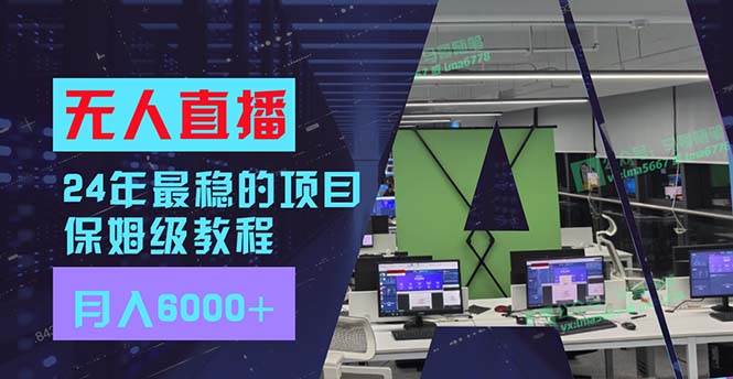 24年最稳项目“无人直播”玩法，每月躺赚6000+，有手就会，新手福音-天天资源网