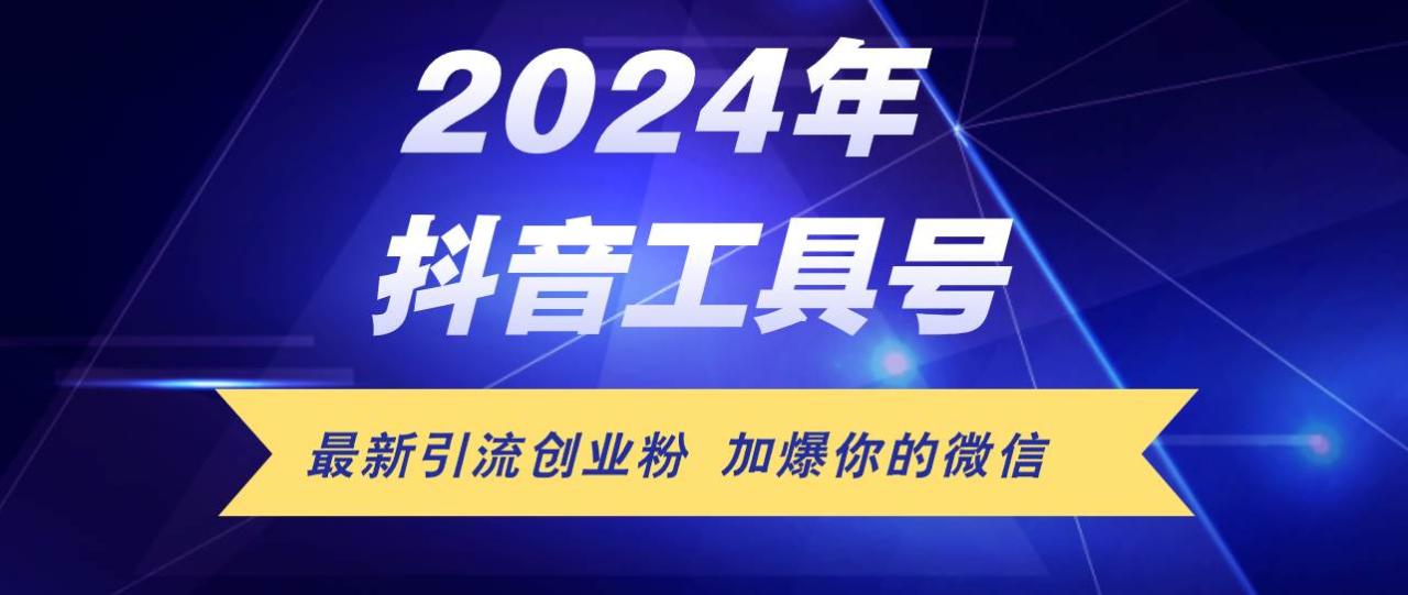 24年抖音最新工具号日引流300+创业粉，日入5000+-天天资源网