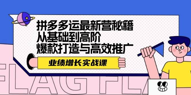拼多多运最新营秘籍：业绩 增长实战课，从基础到高阶，爆款打造与高效推广-天天资源网