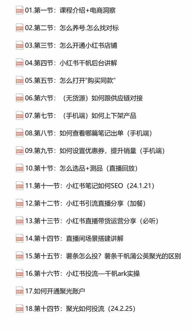 小红书快速赚钱电商特训营：用简单方式通过小红书快速变现！-天天资源网