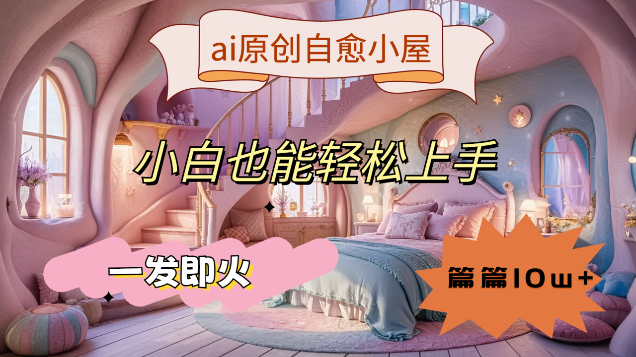 ai原创治愈小屋，小白也能轻松上手，一发即火，篇篇10w+-天天资源网