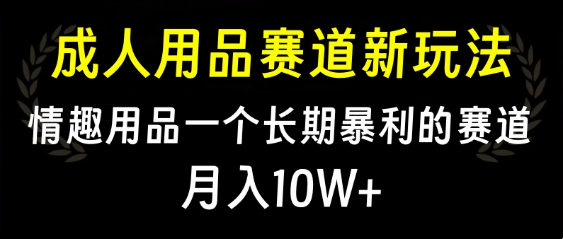 大人用品赛道新玩法，情趣用品一个长期暴利的赛道，月入10W+-天天资源网