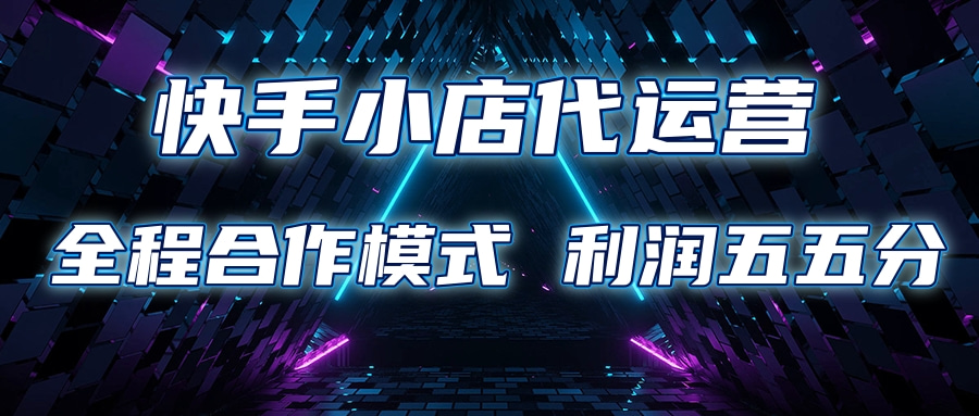 快手小店代运营 限时托管计划合作模式 利润五五分成-天天资源网