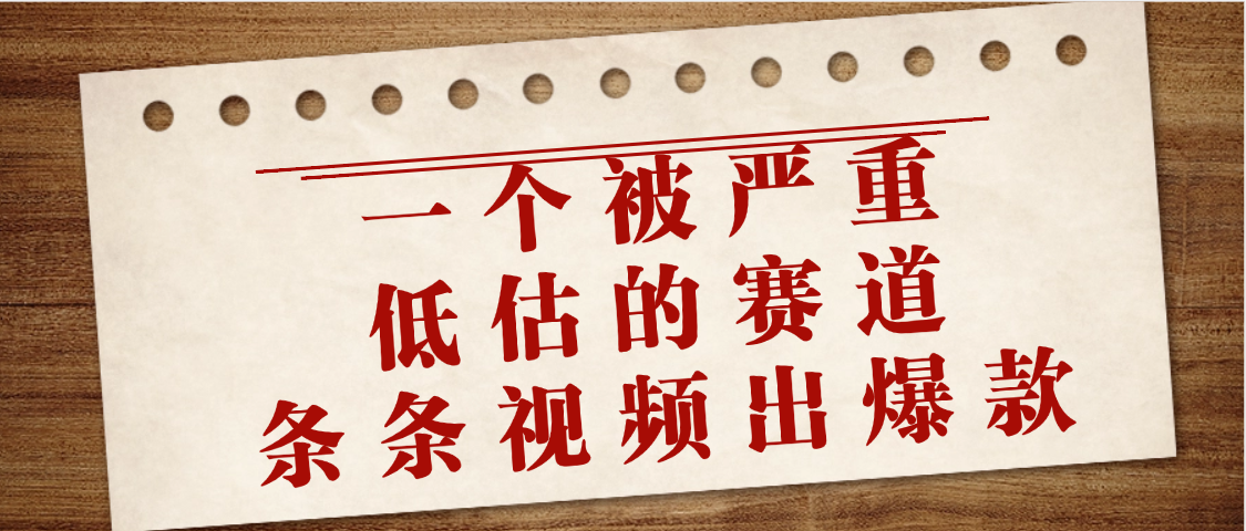 一个被严重低估的赛道，条条视频出爆款，一个月变现3万+-天天资源网