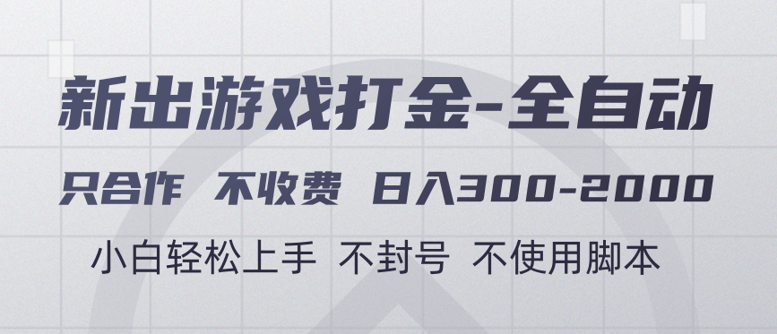 游戏打金全自动 只合作不收费 日入300-2000＋-天天资源网