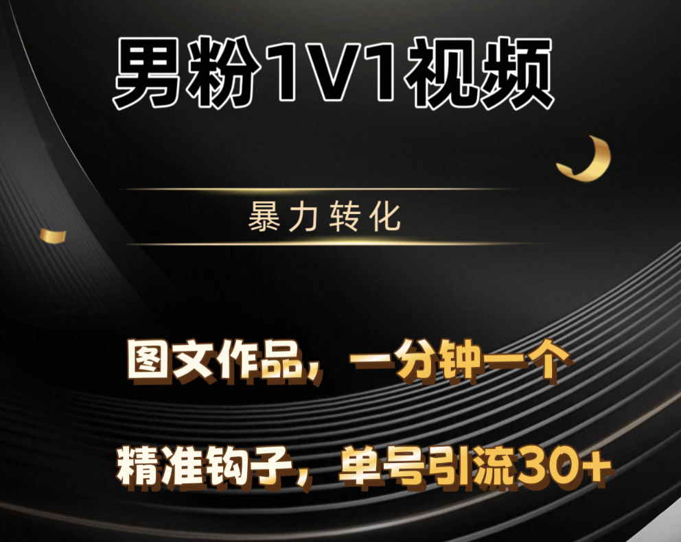 男粉1V1视频，硬改摄像头，高客单暴力转化，单日600+-天天资源网