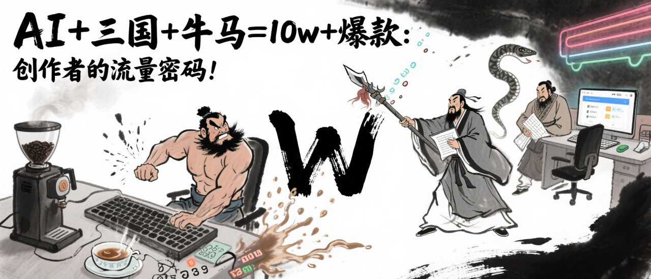 AI+三国+牛马=10w+爆款：创作者的流量密码！-天天资源网